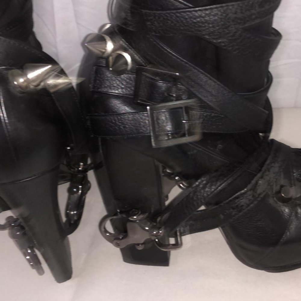 Actual RUNWAY Rare ❤️Nicholas Kirkwood X Rodarte Over Knee Thigh High Heel Boots - Picture 14 of 17